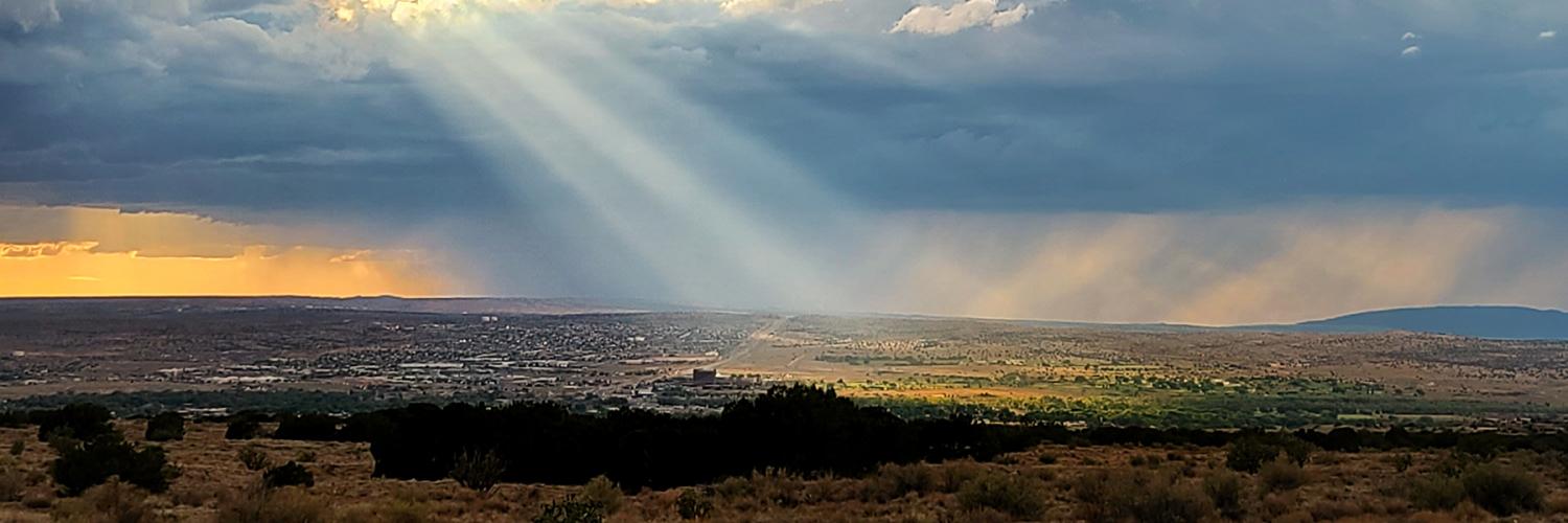 sun shining on the desert