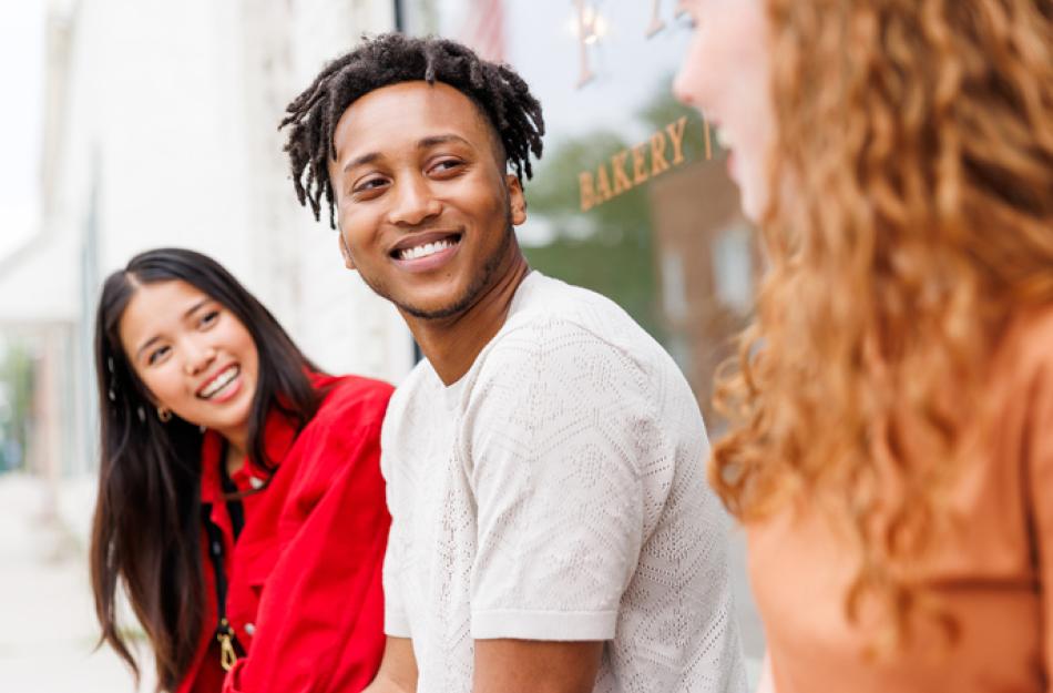 friends smiling
